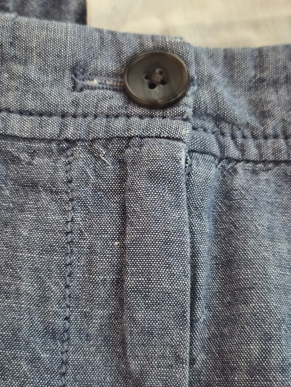 Talbots Girlfriend Navy Cotton Chambray Chinos 14P Coastal Resort - Picture 5 of 9